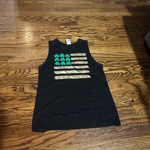 Modern Lux Black and Green Muscle Tee